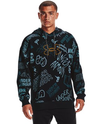 Men's UA Rival Terry Scribble Print Hoodie image number 1