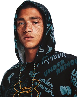 Men's UA Rival Terry Scribble Print Hoodie image number 0