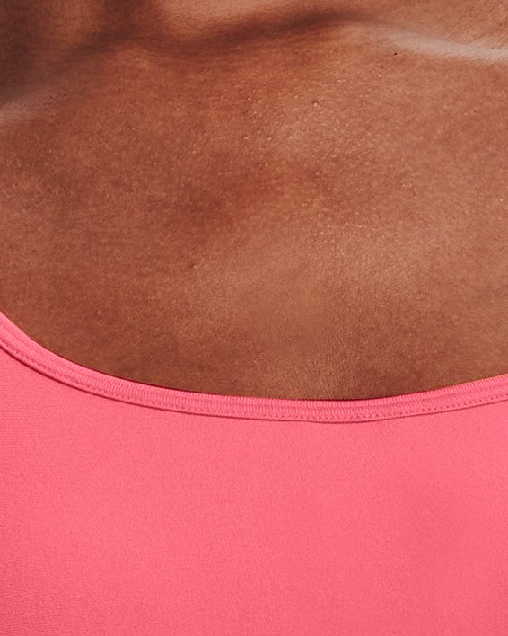 Women's Armour® Mid Crossback Run Sports Bra in Pink image number 2