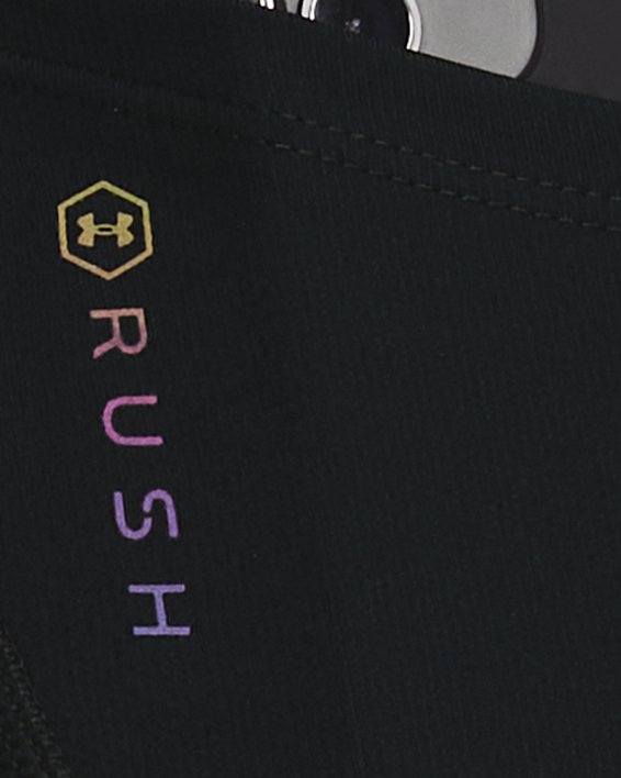 女士UA RUSH™ No-Slip Waistband中褲 in Black image number 4