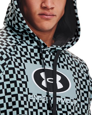 Men's UA Rival Fleece Geo Print Hoodie image number 3