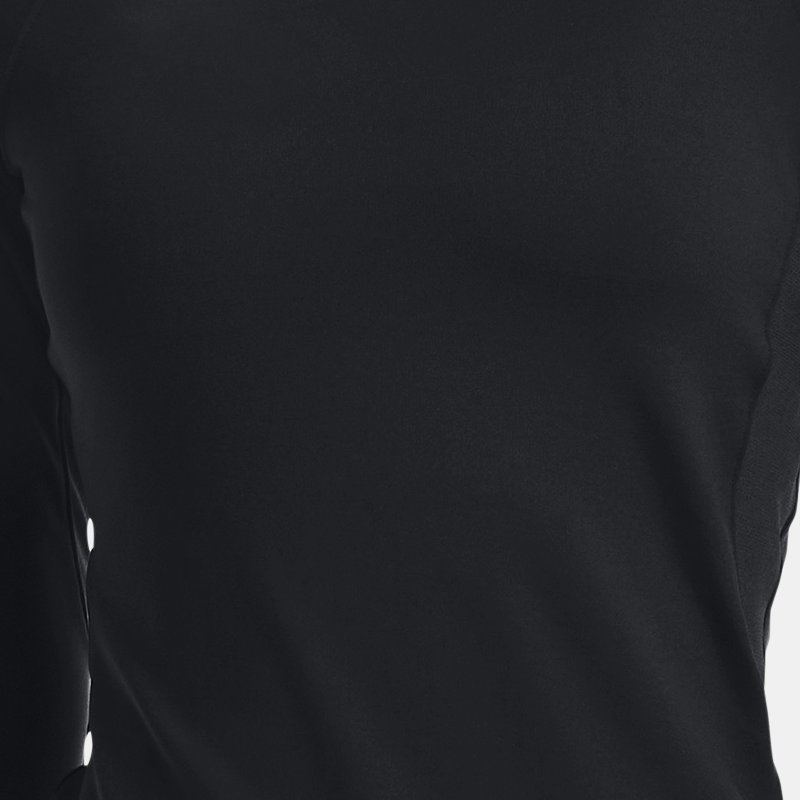 Under Armour Camiseta con cuello cerrado ColdGear® Authentics para mujer Negro / Blanco XS