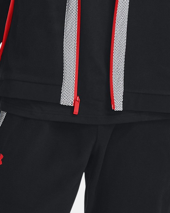 Men's UA RUSH™ Fleece No Limits Full-Zip Hoodie, Black, pdpMainDesktop image number 2