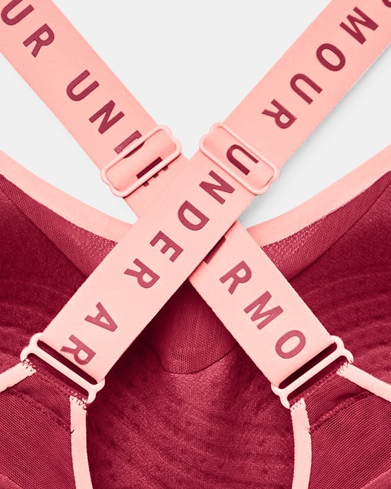Brassière de sport imprimée à maintien supérieur UA Infinity pour femme, Pink, pdpMainDesktop image number 10
