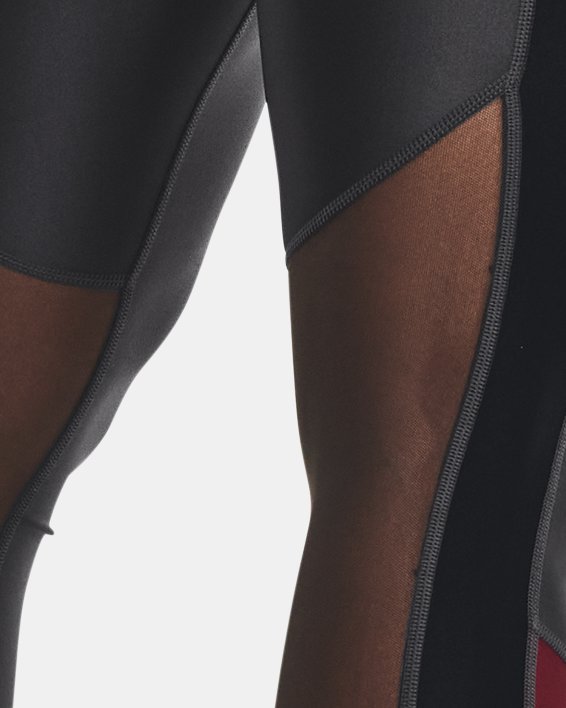 Women's Project Rock HeatGear® No-Slip Waistband Full-Length Leggings, Gray, pdpMainDesktop image number 1