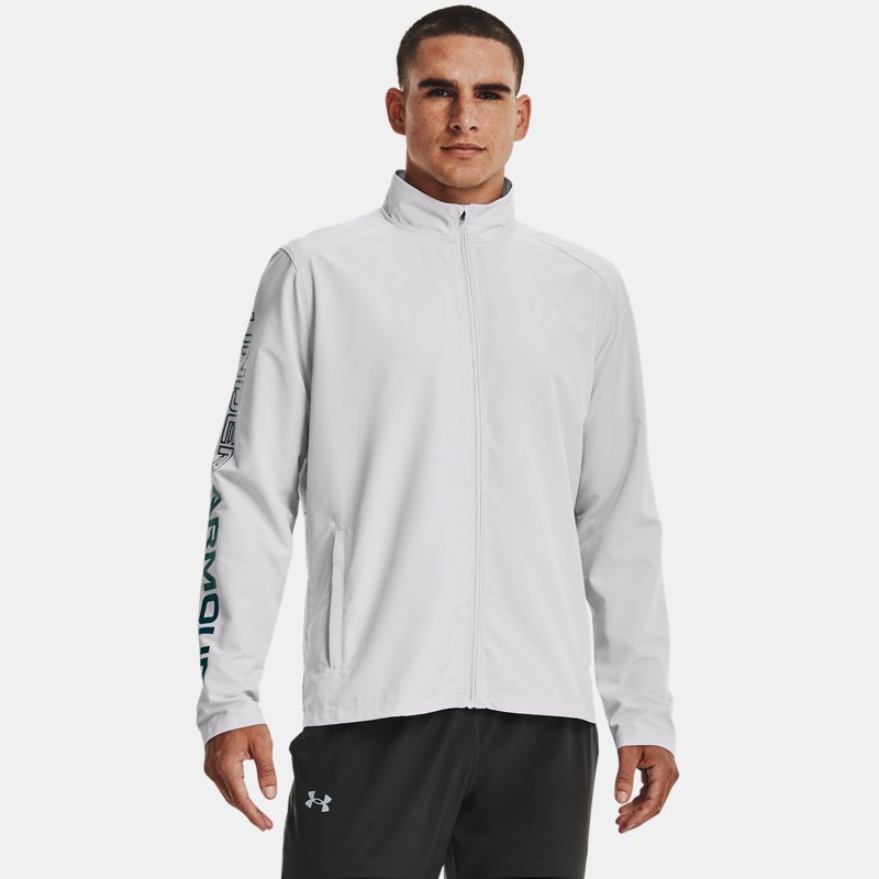Men's Under Armour OutRun The Rain II Jacket Halo Gray / Cerulean / Reflective L