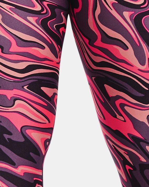 Women's HeatGear® No-Slip Waistband Ankle Leggings, Pink, pdpMainDesktop image number 1