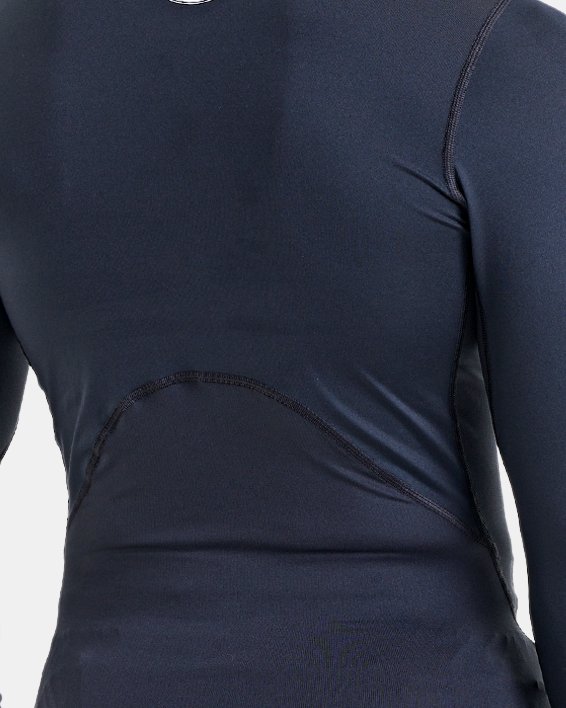 Men's HeatGear® Mock Long Sleeve in Black image number 1