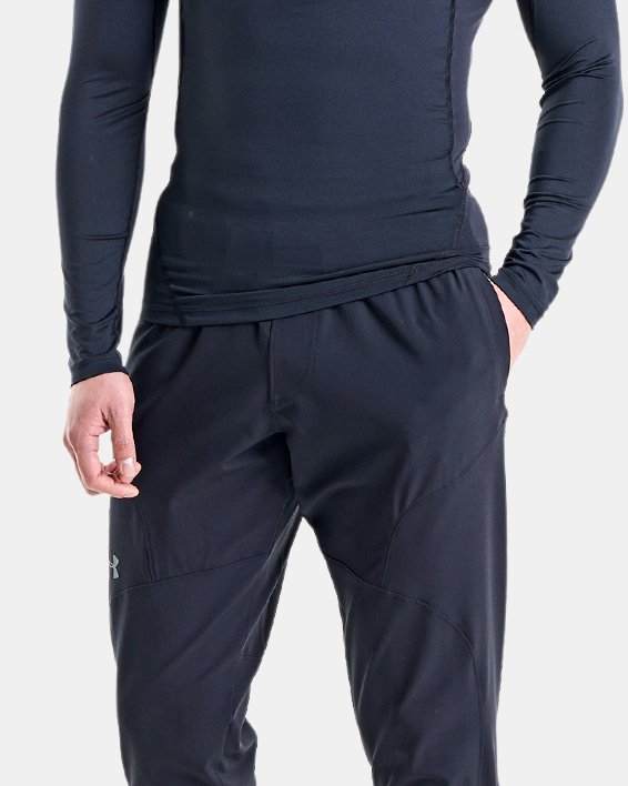 Men's HeatGear® Mock Long Sleeve in Black image number 4