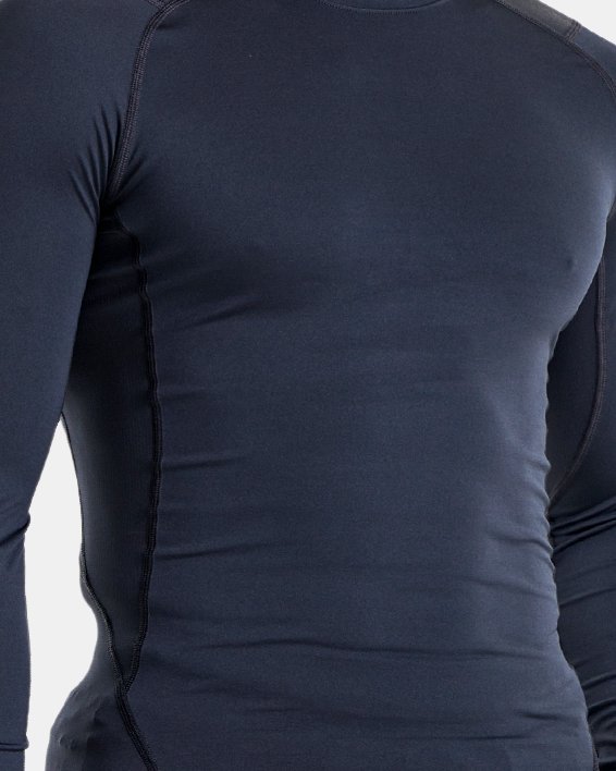 Men's HeatGear® Mock Long Sleeve in Black image number 0