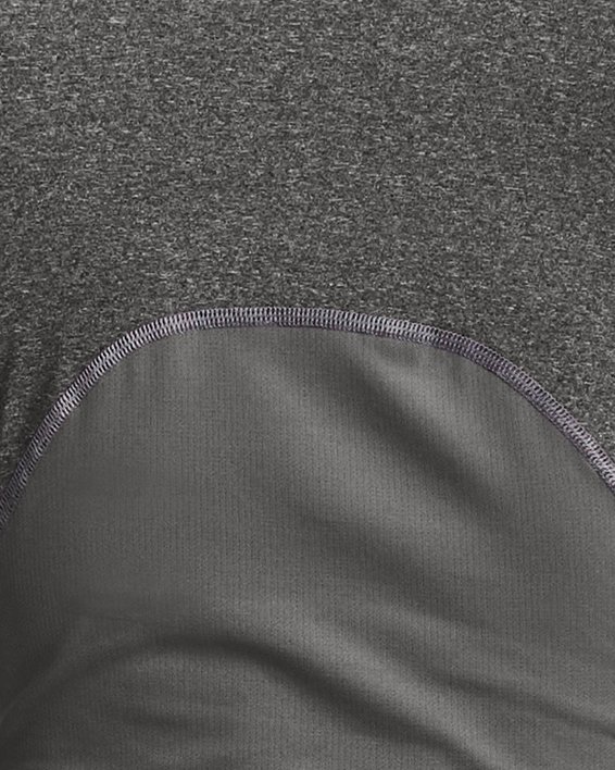Men's HeatGear® Mock Long Sleeve, Gray, pdpMainDesktop image number 1