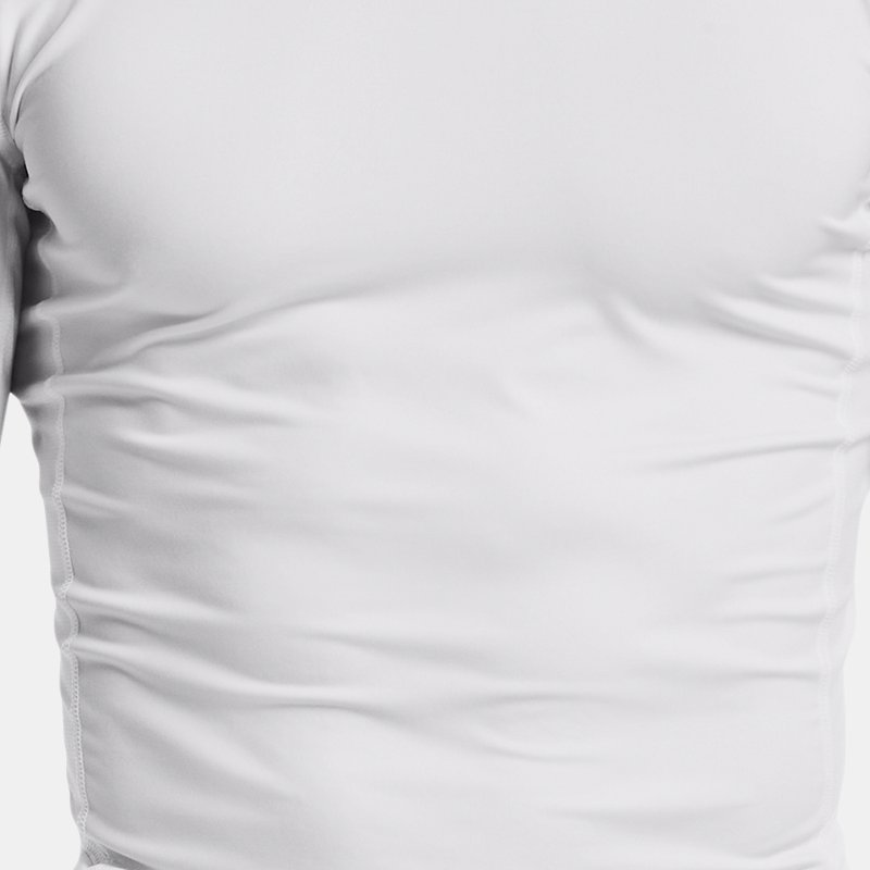 Under Armour Camiseta de manga larga HeatGear® Mock para hombre Blanco / Negro 3XL