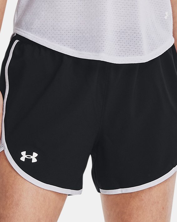 Women's UA Fly-By Elite 5'' Shorts in Black image number 2