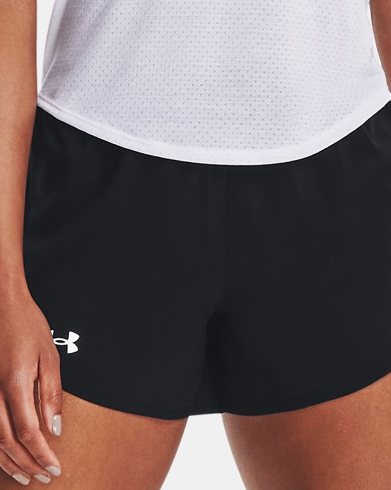 Women's UA Fly-By Elite 3'' Shorts in Black image number 2