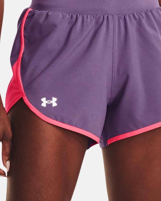 Shorts UA Fly-By Elite de 7.5 cm para Mujer, Purple, pdpMainDesktop image number 2