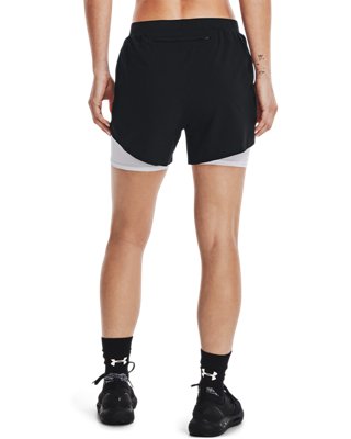 Shorts 2 en 1 UA Fly-By Elite para mujer, Black, pdpMainDesktop image number 1