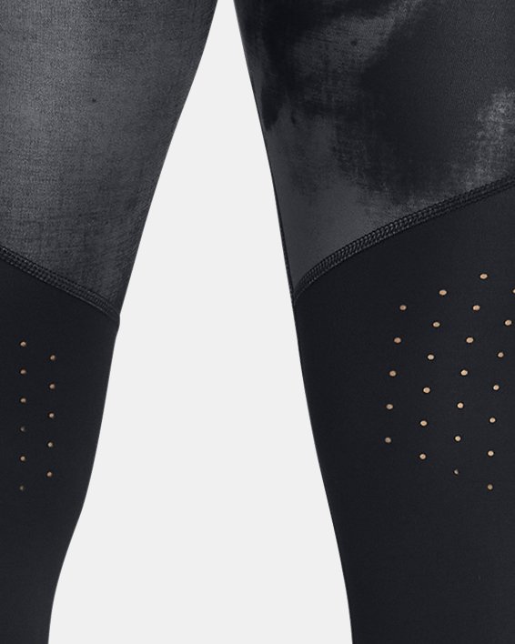 Women's UA Launch Printed Ankle Tights in Black image number 1