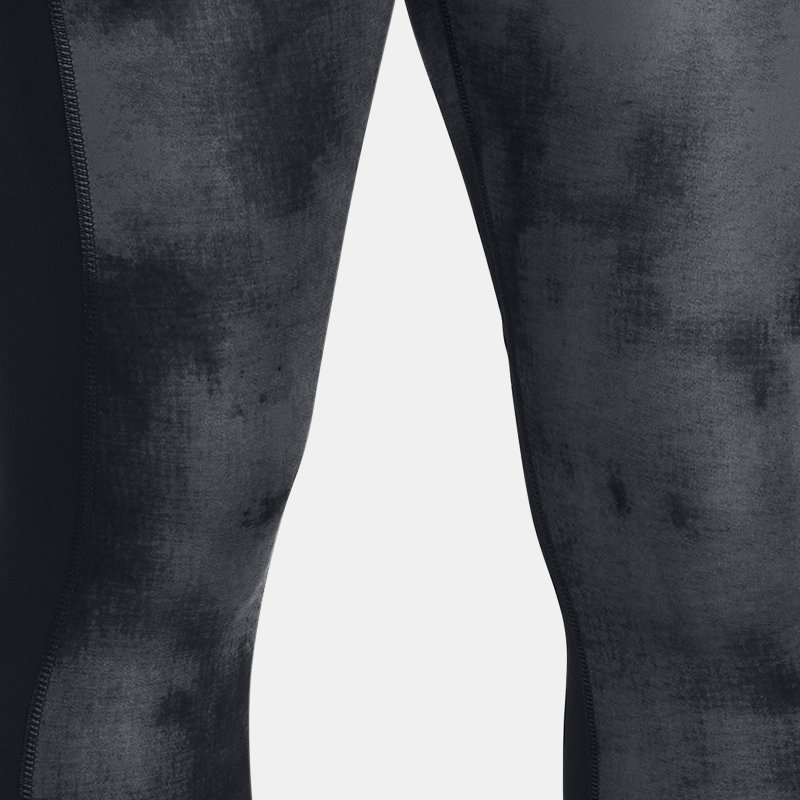 Women's Under Armour Fly Fast 3.0 Printed Ankle Tights Black / Reflective M