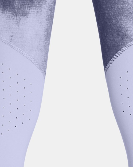 Women's UA Launch Printed Ankle Tights in Purple image number 1