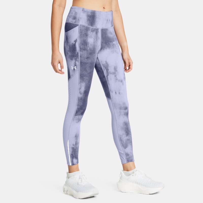 Women's Under Armour Launch Printed Ankle Tights Celeste / Reflective L