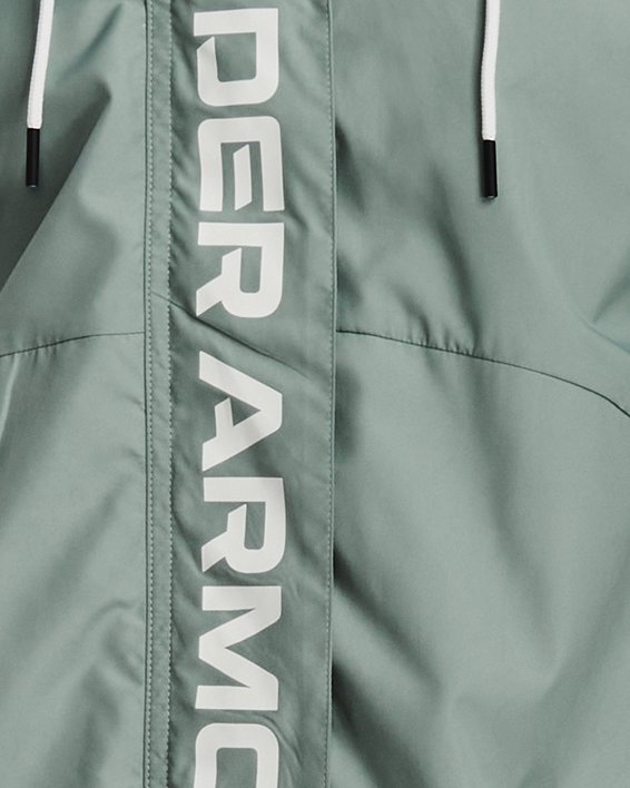 Women's UA RUSH™ Woven Full-Zip Jacket in Gray image number 0