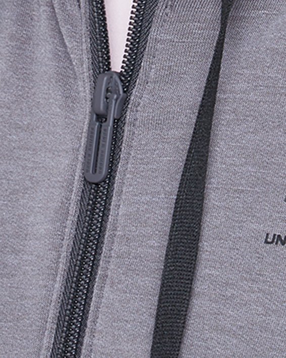 เสื้อฮู้ด UA Rival Terry Full-Zip สำหรับผู้หญิง in Gray image number 5