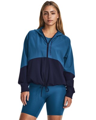 Under Armour Women's Non Denim Casual Jackets Apex Metallic Woven Full Zip Jacket Pink Size XL