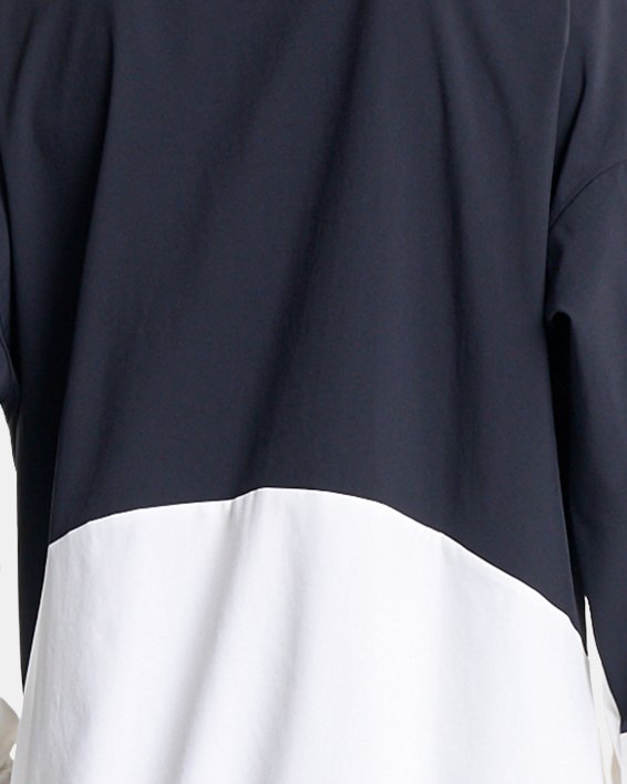 Women's UA Woven Oversized Full-Zip Jacket in Black image number 1