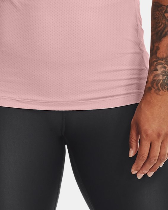 Women's HeatGear® No-Slip Waistband Full-Length Leggings, Gray, pdpMainDesktop image number 2