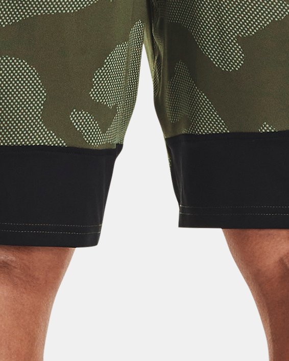 Men's UA Stretch Train Jacquard Shorts, Green, pdpMainDesktop image number 1