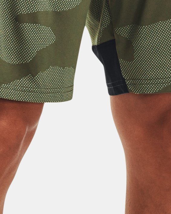 Men's UA Stretch Train Jacquard Shorts, Green, pdpMainDesktop image number 0