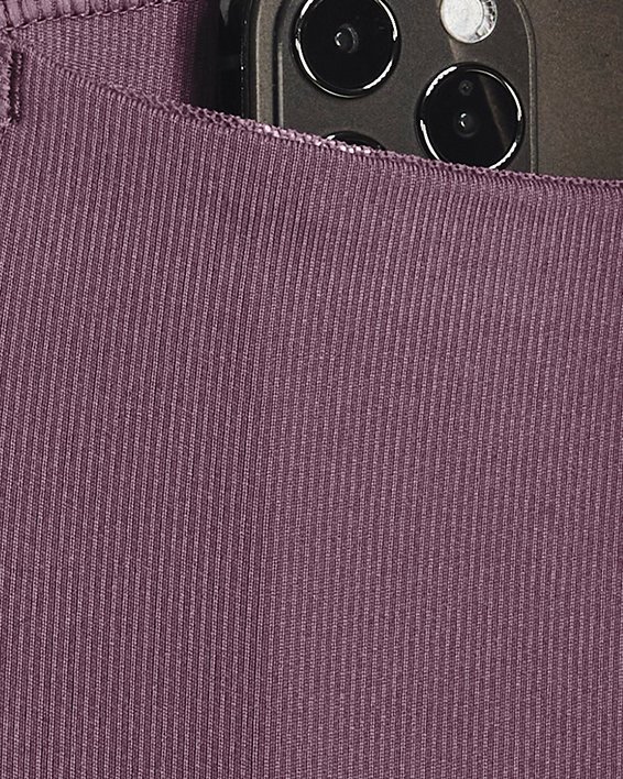 女士UA RUSH™ SmartForm九分緊身褲 in Purple image number 5