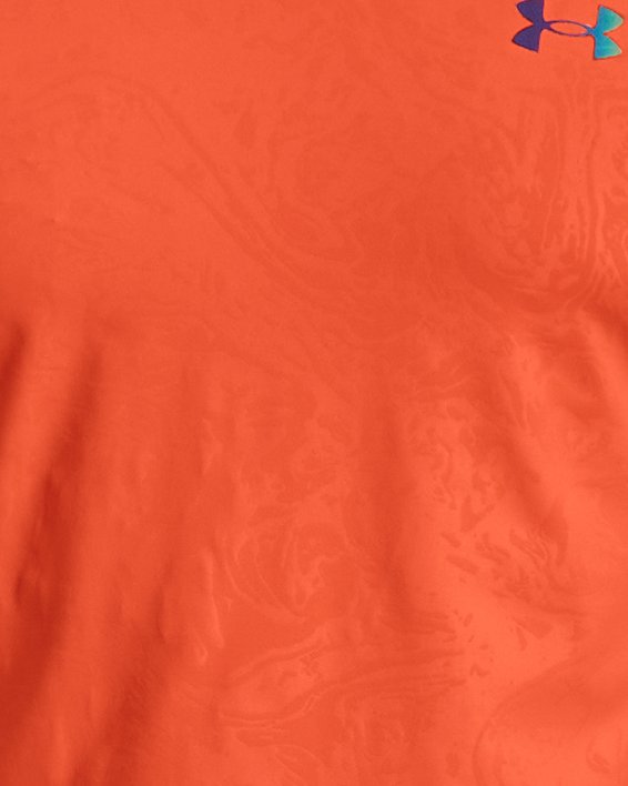 Men's UA RUSH™ 2.0 Emboss Short Sleeve, Orange, pdpMainDesktop image number 1