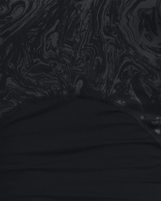 Men's HeatGear® Compression Printed Long Sleeve, Black, pdpMainDesktop image number 1