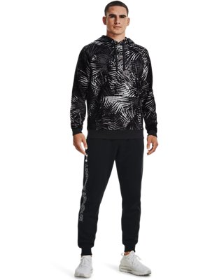 男士UA Rival Fleece Sport Palm連帽上衣 image number 2