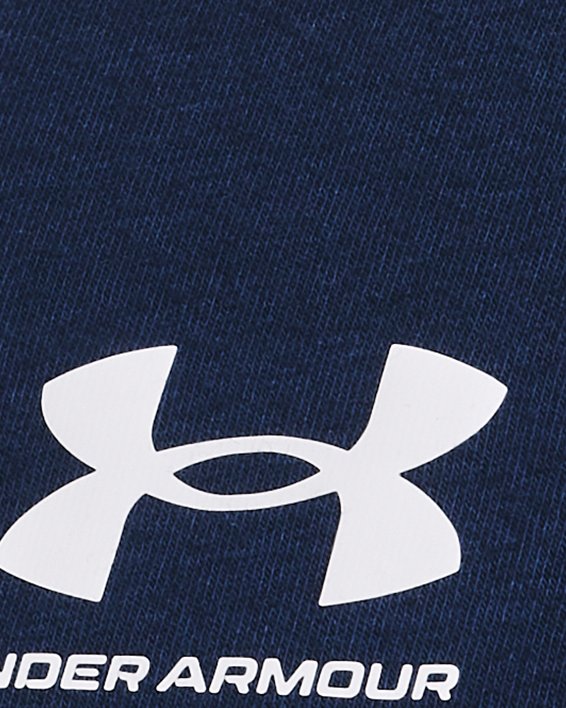 Men's UA Performance Cotton Short Sleeve in Blue image number 3