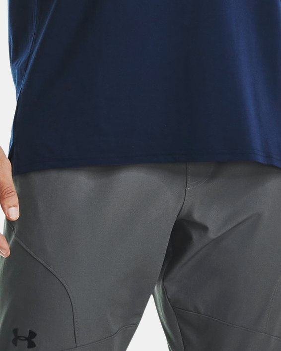 Men's UA Performance Cotton Short Sleeve in Blue image number 2