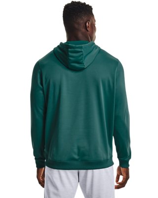 Мужское худи Under Armour Armour Fleece® Storm, цвет: Бирюзовый / Белый — фото 2