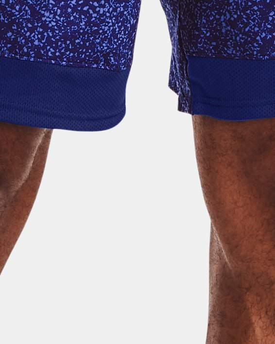 Men's UA Train Stretch Printed Shorts, Blue, pdpMainDesktop image number 0