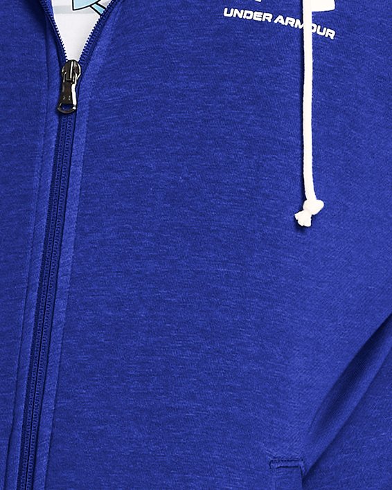 Veste entièrement zippée UA Rival Terry pour homme, Blue, pdpMainDesktop image number 0