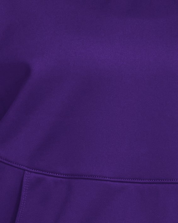 Women's Full Length Plus Size Purple High Waisted Thick Fleece
