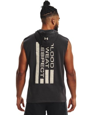 terry sleeveless hoodie