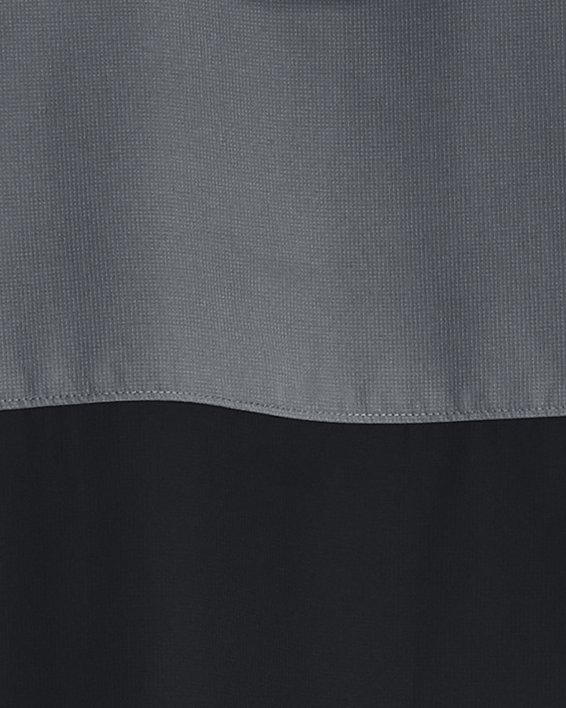 Men's UA Woven Asymmetrical Zip Pullover, Gray, pdpMainDesktop image number 1