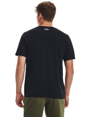 남성 UA 로고 그리드 반팔 image number 1