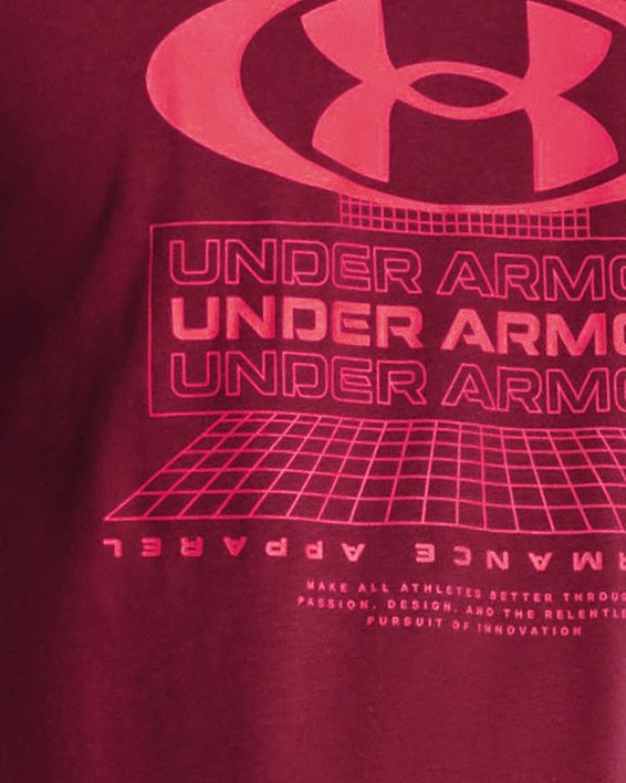 Men's UA Logo Grid Short Sleeve, Pink, pdpMainDesktop image number 0