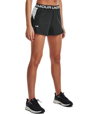 Shorts UA Play Up Side Stripe para mujer, Gray, pdpMainDesktop image number 0