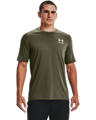 UA Men's Tactical Charged Cotton T-Shirt Under Armour Freedom Flag Tee Shirt 