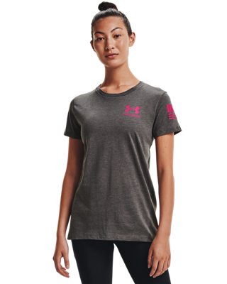 Under Armour New W. Freedom Flag Tee — 019-GRY/PK