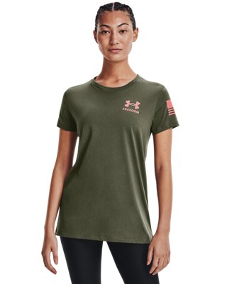 Under Armour New W. Freedom Flag Tee — 391-GRN