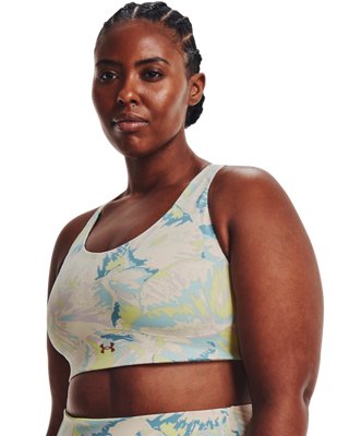 Sujetador Deportivo Estampado UA RUSH&trade; SmartForm Mid para Mujer, Brown, pdpMainDesktop image number 3